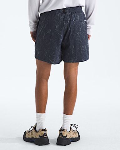 Short sans attache Class V Pathfinder pour hommes 127 cm 5 po Imprim TNF Impression Texture Roche Bleu Sommet BACK