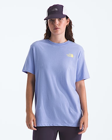 Womens Wildflower Trails Relaxed ShortSleeve Tee TNF Periwinkle Glow BACK