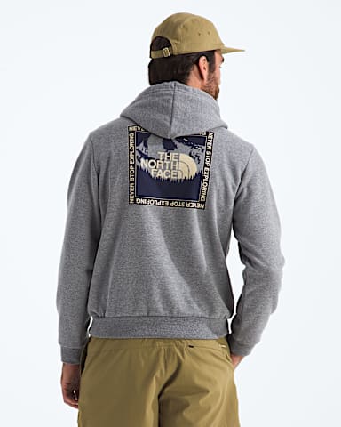 Chandail capuchon Stay Exploring standard pour hommes TNF Gris moyen chin TNF HERO
