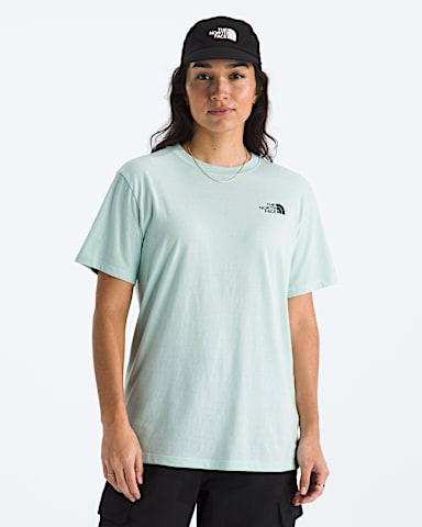 Womens Explore Pin Relaxed ShortSleeve Tee TNF Opal Frost BACK