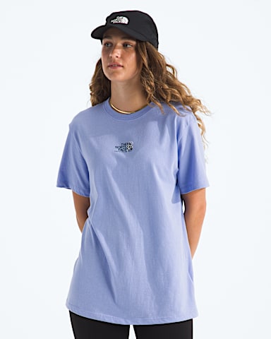 Womens Midnight Ember Relaxed ShortSleeve Tee TNF Periwinkle Glow Main