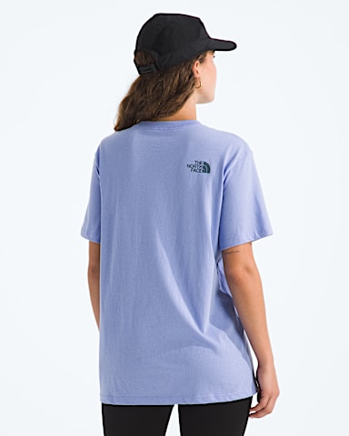 Womens Midnight Ember Relaxed ShortSleeve Tee TNF Periwinkle Glow BACK