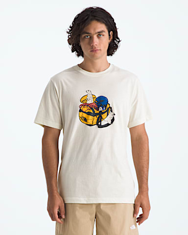 Mens Woodland Wanderer Regular ShortSleeve Tee TNF White Dune HERO