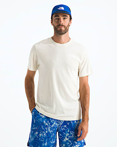 Mens Red White Blue Regular ShortSleeve Tee TNF White Dune BACK