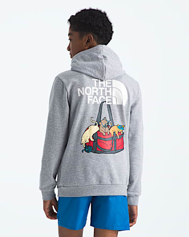 Boys Girls Ember Fade Regular Hoodie TNF TNF Pale Grey Heather HERO2