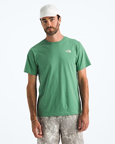 Mens Mountain Stamps Regular ShortSleeve Tee TNF Dimmed Algae BACK