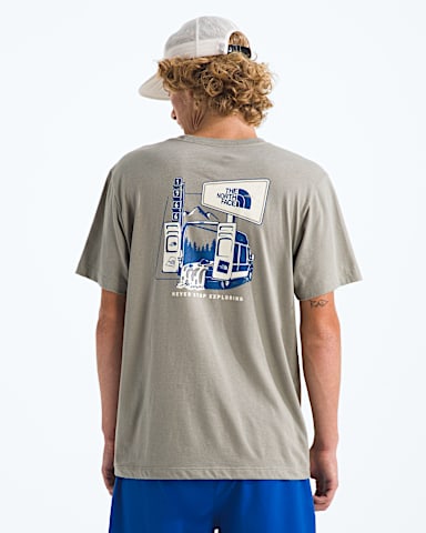 Mens Ideal Day Regular ShortSleeve Tee TNF Stone Slab Main