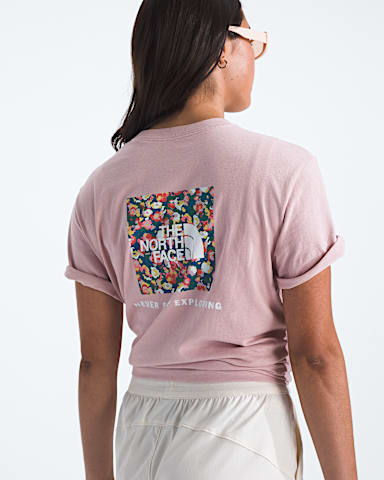 Womens Wildflower Relaxed ShortSleeve Tee TNF Metal Pink HERO2
