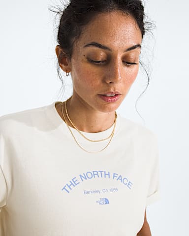 Womens Home Relaxed ShortSleeve Tee TNF White Dune HERO2