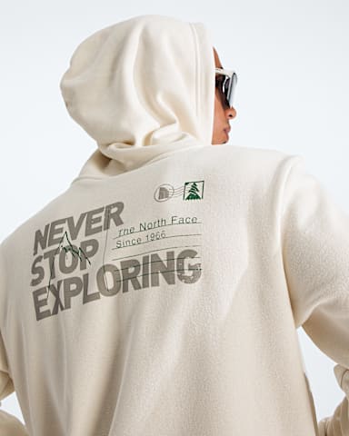 Chandail  capuchon Never Stop Postcard standard pour hommes TNF Dune Blanche HERO2