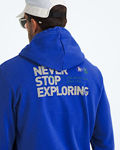 Mens Never Stop Postcard Regular Hoodie TNF TNF Blue HERO2