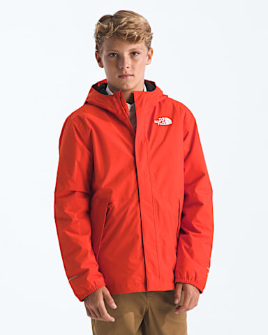 Boys Warm Antora Rain Jacket TNF Lava Red Main