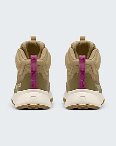 Youth Fastpack II Mid Waterproof Boots TNF Khaki StoneFuchsia Flash BACK