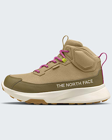 Youth Fastpack II Mid Waterproof Boots TNF Khaki StoneFuchsia Flash HERO