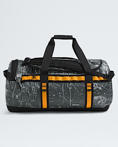 Base Camp DuffelM TNF Anthracite Grey Conrad Topos PrintSummit Gold HERO