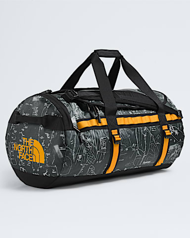 Base Camp DuffelM TNF Anthracite Grey Conrad Topos PrintSummit Gold FRONT34