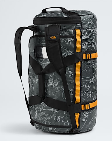 Base Camp DuffelM TNF Anthracite Grey Conrad Topos PrintSummit Gold BACK
