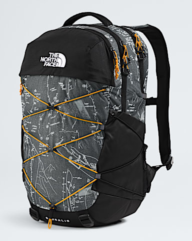 Borealis Backpack  28L TNF Anthracite Grey Conrad Topos PrintSummit Gold FRONT34