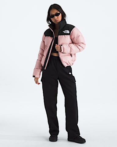 Womens 1996 Retro Nuptse Jacket TNF Metal PinkTNF Black HERO2