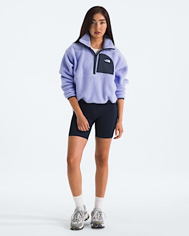 Womens Yumiori Off Peak Zip Jacket TNF Periwinkle GlowSummit Navy HERO2