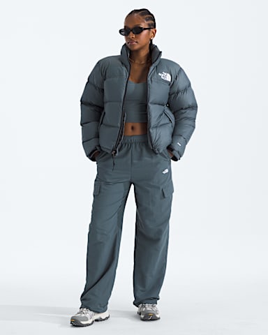 Womens 1996 Retro Nuptse Jacket TNF Granite Grey HERO2