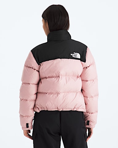 Womens 1996 Retro Nuptse Jacket TNF Metal PinkTNF Black BACK