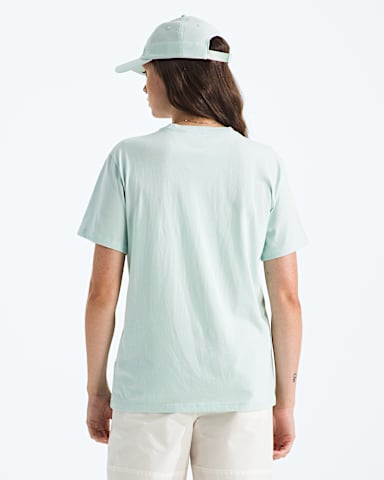 Womens Evolution Simple Dome Relaxed ShortSleeve Tee TNF Opal Frost BACK