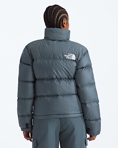 Womens 1996 Retro Nuptse Jacket TNF Granite Grey BACK