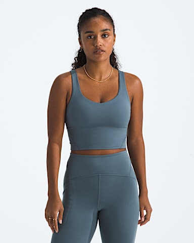 Womens Jaida Long Line Bra TNF Granite Grey Main