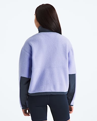 Womens Yumiori Off Peak Zip Jacket TNF Periwinkle GlowSummit Navy BACK