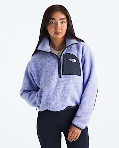 Womens Yumiori Off Peak Zip Jacket TNF Periwinkle GlowSummit Navy Main