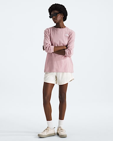 Womens Evolution Simple Dome LongSleeve Tee TNF Metal Pink HERO2