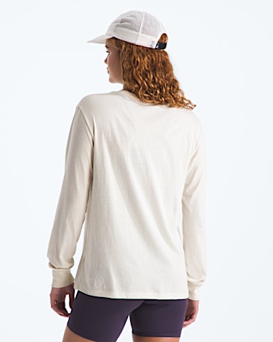 Womens Evolution Simple Dome LongSleeve Tee TNF White Dune BACK