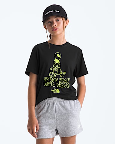 Boys Girls Celestial Drift Regular ShortSleeve Tee TNF TNF Black HERO3