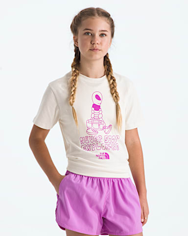 Boys Girls Celestial Drift Regular ShortSleeve Tee TNF White Dune HERO2