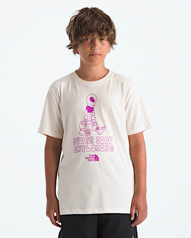 Boys Girls Celestial Drift Regular ShortSleeve Tee TNF White Dune HERO3