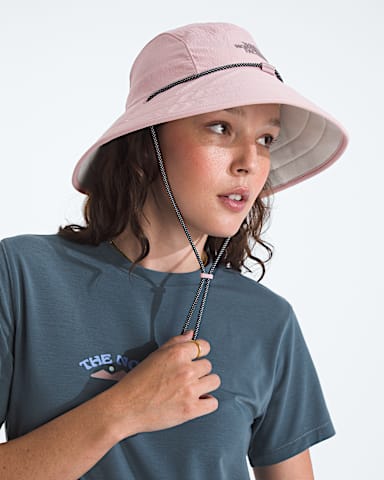 Womens Class V Brimmer Hat TNF Metal Pink MODELBACK