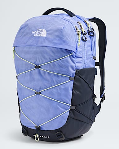 Womens Borealis Backpack  27L TNF Periwinkle GlowSummit NavyLemon Mist FRONT34