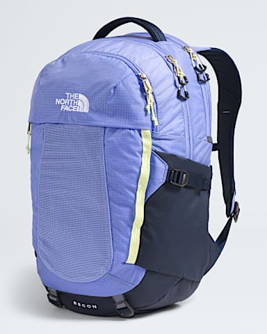 Womens Recon Backpack 30L TNF Periwinkle GlowSummit NavyLemon Mist FRONT34