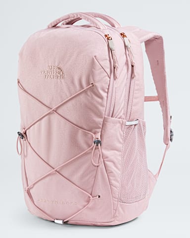 Womens Jester Luxe Backpack 27L TNF Metal PinkBurnt Coral Metallic FRONT34