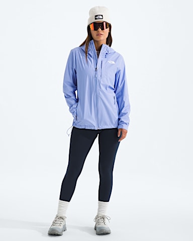Womens Alta Vista Rain Jacket TNF Periwinkle Glow HERO2