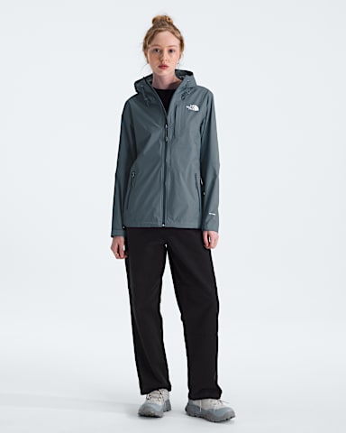 Womens Alta Vista Rain Jacket TNF Granite Grey HERO2