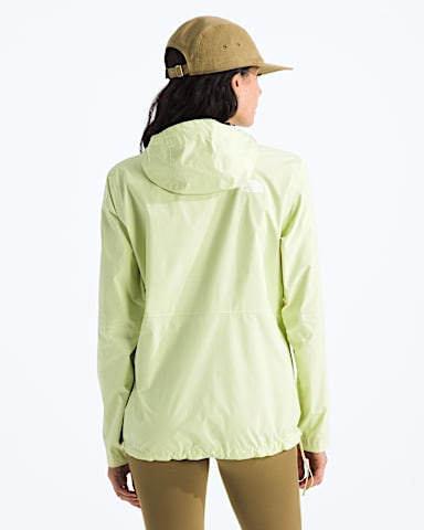Womens Alta Vista Rain Jacket TNF Lemon Mist BACK