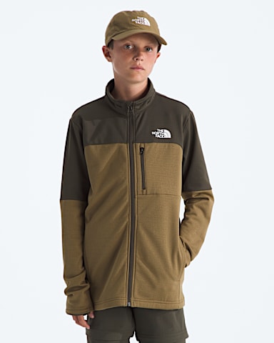 Couche intermdiaire Hike fermeture glissire pour garons et filles TNF Vert Taupe NouveauCedre HERO2
