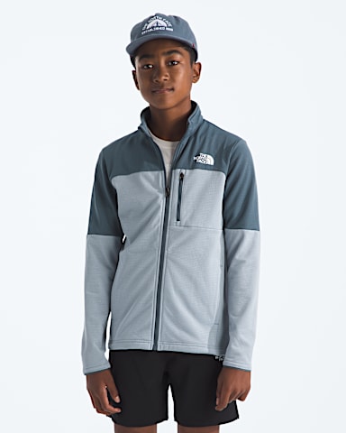 Couche intermdiaire Hike fermeture glissire pour garons et filles TNF Gris GivreGris Granit HERO2