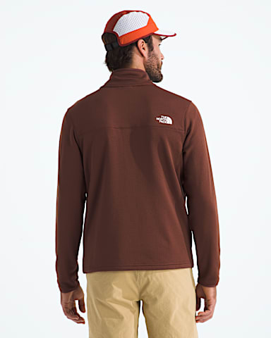 Veste en molleton Cedar Trail Grid  fermeture clair intgrale pour hommes TNF Terre De Braise BACK