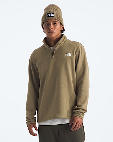 Mens Cedar Trail Grid Fleece Zip TNF Cedar HERO