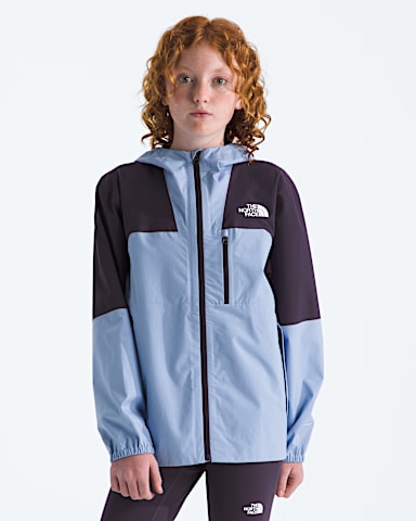 Boys Girls Hike Packable Shell TNF Periwinkle GlowEndless Dusk HERO2