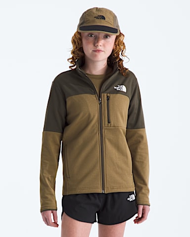 Couche intermdiaire Hike fermeture glissire pour garons et filles TNF Vert Taupe NouveauCedre HERO3