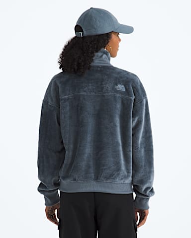 Veste polaire Luxe Osito fermeture clair intgrale pour femmes TNF Gris Granit BACK